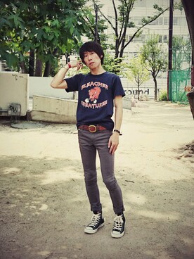 「green（グリーン）のアイテム（パンツ）」を使った、Yugo Yoshidaさん（メンズ・169cm）の夏コーディネート