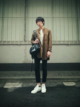 「CABANE de ZUCCa（カバンドズッカ）のアイテム（バッグ）」を使った、Yugo Yoshidaさん（メンズ・169cm）の夏コーディネート