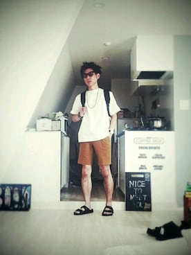 「FLIP（フリップ）のアイテム」を使った、Yugo Yoshidaさん（メンズ・169cm）の夏コーディネート