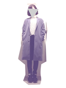 「キャミソール」｜「アイテム（チェスターコート）」を使った、noshishiさん（レディース・160cm）の春コーディネート