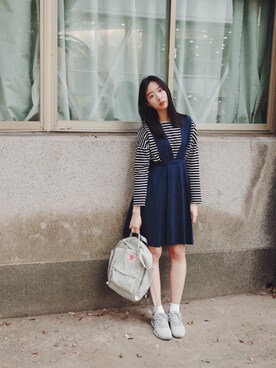 「school」｜「アイテム（ワンピース/ドレス）」を使った、Greeny綠さん（レディース・172cm）の春コーディネート