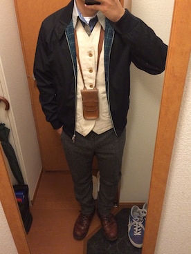 「McGREGOR CLASSIC（マックレガークラシック）のアイテム（パンツ）」を使った、nomadさん（メンズ・172cm）の秋コーディネート