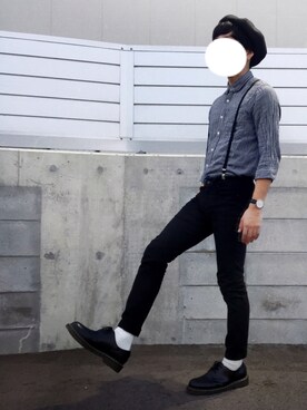「UNIQLO（ユニクロ）のWOMEN ウルトラストレッチジーンズ（デニムパンツ）」を使った、テルさん（メンズ・167cm）の秋コーディネート