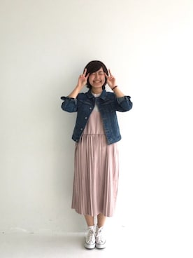 「haco!（ハコ）のアイテム（デニムジャケット）」を使った、tama_hacoさん（レディース・160cm）の秋コーディネート