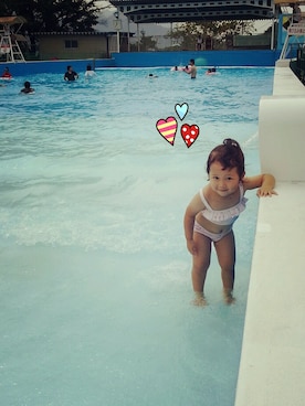 「ポニーテール」｜「アイテム（水着/着物・浴衣）」を使った、sosunnさん（キッズ・90cm）の夏コーディネート