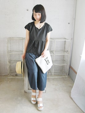 「速度制限なう」｜トレンド服のイタフラさん（レディース・153cm）の春コーディネート