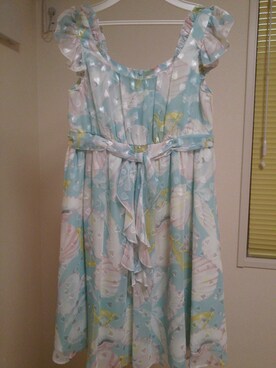 「MILK（ミルク）のアイテム（ワンピース/ドレス、ブルー系）」を使った、つのさん（レディース）の夏コーディネート