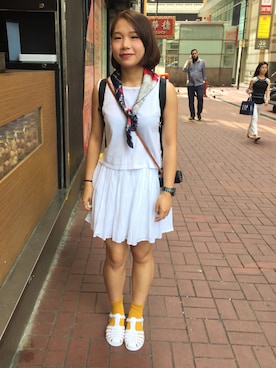 「FOREVER 21（フォーエバー トゥエンティーワン）のアイテム」を使った、kalinさん（レディース・158cm）の夏コーディネート