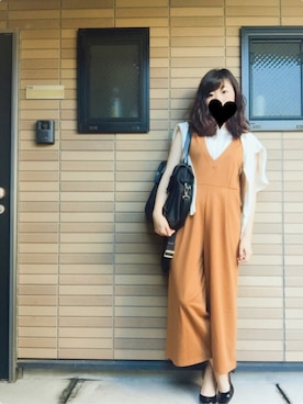 「rps（アールピーエス）のアイテム（つなぎ/オールインワン）」を使った、彩さん（レディース・158cm）の夏コーディネート