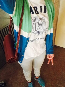 「Design Tshirts Store graniph（デザイン　ティーシャツ　ストア　グラニフ）のアイテム（その他アウター）」を使った、あゆみさん（レディース・172cm）の夏コーディネート