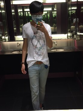「ESPRIT（エスプリ）のアイテム（トップス）」を使った、床さん（メンズ・182cm）の秋コーディネート
