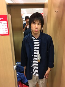 「しまむら（シマムラ）のアイテム（デニムジャケット）」を使った、だいちさん（メンズ・160cm）の秋コーディネート
