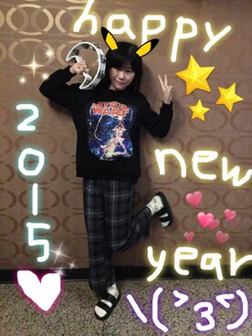 「happy new year」｜Patrice Huangさん（レディース・158cm）の冬コーディネート