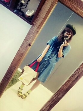 「sango（sango）のアイテム（帽子）」を使った、かなさん（レディース・162cm）の春コーディネート