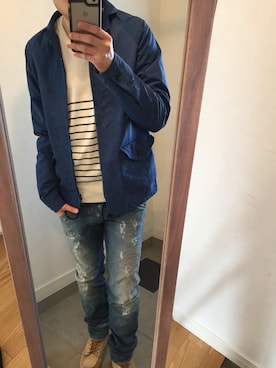 「DEVILOCK（デビロック）のアイテム（ジャケット/アウター）」を使った、タリザックさん（メンズ・175cm）の冬コーディネート