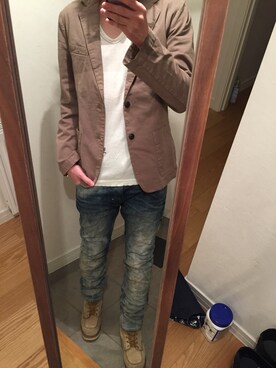 「Journal Standard TRISECT（トライセクト）のアイテム（テーラードジャケット）」を使った、タリザックさん（メンズ・175cm）の春コーディネート