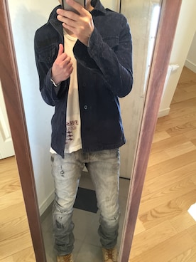 「wjk（ダヴルジェイケイ）のアイテム（ジャケット/アウター）」を使った、タリザックさん（メンズ・175cm）の春コーディネート