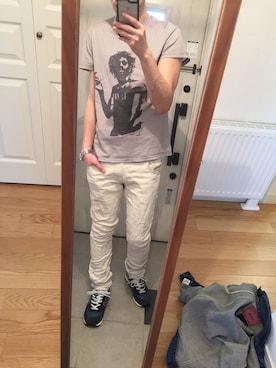 「PAUL&JOE（ポールアンドジョー）のアイテム（Tシャツ/カットソー）」を使った、タリザックさん（メンズ・175cm）の春コーディネート