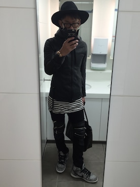 「GUILD PRIME（ギルドプライム）のアイテム（帽子）」を使った、xxx_kenさん（メンズ・182cm）の春コーディネート