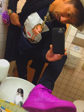 「NIKE（ナイキ）のアイテム（スニーカー、パープル系）」を使った、xxx_kenさん（メンズ）の春コーディネート