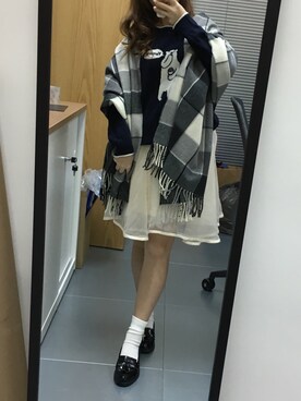 「PULL&BEAR（プルアンドベア）のアイテム（パンプス）」を使った、Toppyさん（レディース・152cm）の冬コーディネート