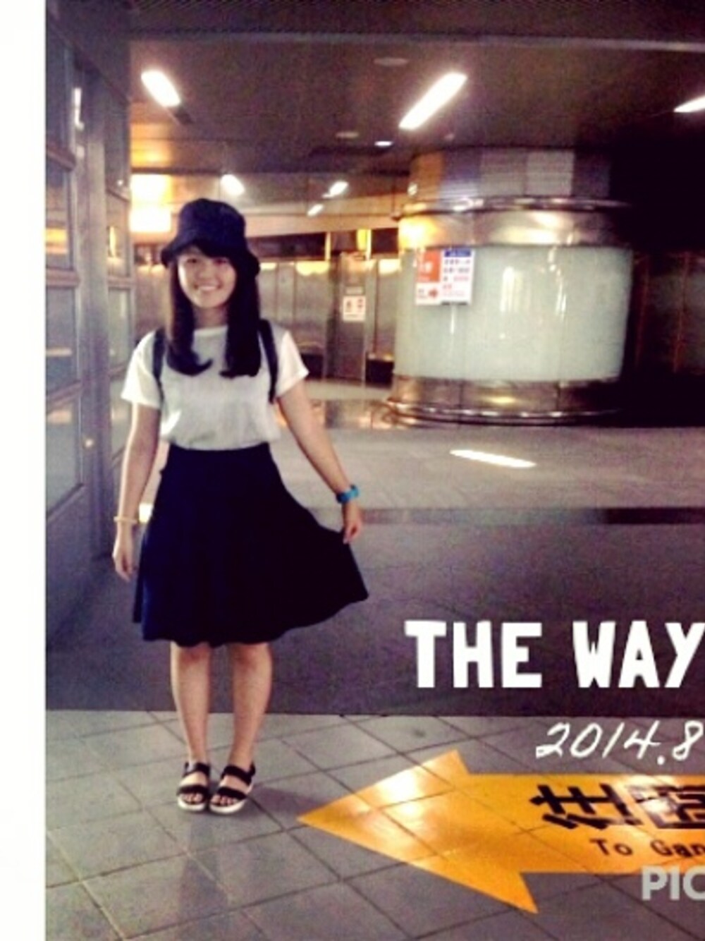 「LOWRYS FARMのアイテム（Tシャツ/カットソー、ホワイト系）」を使った、inzooさん（レディース・161cm）の夏コーディネートの1枚目の写真