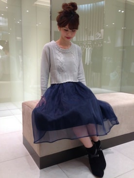 「Noble（ノーブル）のアイテム（ブーツ）」を使った、AYAさん（レディース・160cm）の冬コーディネート