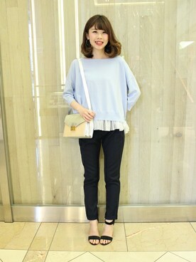 「裾レース」｜AYAさん（レディース・160cm）の冬コーディネート