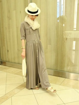 「Noble（ノーブル）のアイテム（ワンピース）」を使った、AYAさん（レディース・160cm）の春コーディネート