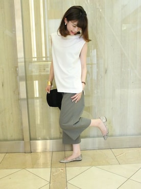 「パイソン柄」｜AYAさん（レディース・160cm）の夏コーディネート