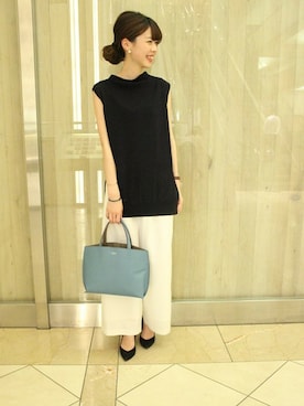 「ネイビー×ホワイト」｜AYAさん（レディース・160cm）の夏コーディネート