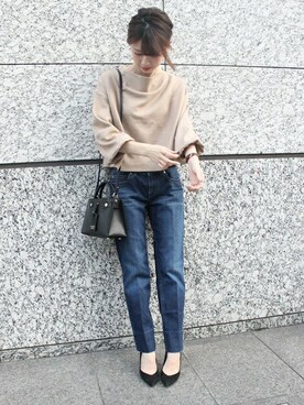 「Noble（ノーブル）のアイテム（Tシャツ/カットソー）」を使った、AYAさん（レディース・160cm）の秋コーディネート