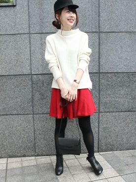 「Noble（ノーブル）のアイテム（ブーツ）」を使った、AYAさん（レディース・160cm）の秋コーディネート