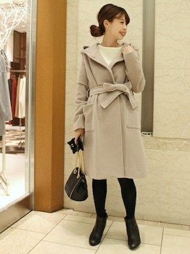 「Noble（ノーブル）のアイテム（ブーツ）」を使った、AYAさん（レディース・160cm）の冬コーディネート