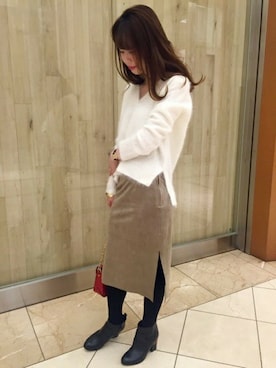 「Noble（ノーブル）のアイテム（ブーツ）」を使った、AYAさん（レディース・160cm）の冬コーディネート