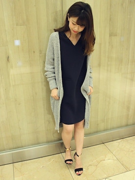 「モノトーン」｜AYAさん（レディース・160cm）の冬コーディネート