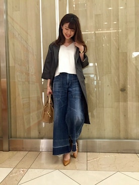 「Noble（ノーブル）のアイテム（その他アウター）」を使った、AYAさん（レディース・160cm）の冬コーディネート