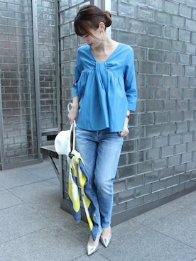 「Noble（ノーブル）の【SENSI STUDIO】 クラシックパナマ◆（ハット）」を使った、AYAさん（レディース・160cm）の冬コーディネート