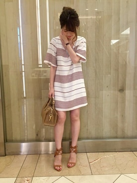 「Noble（ノーブル）のアイテム（サンダル）」を使った、AYAさん（レディース・160cm）の春コーディネート