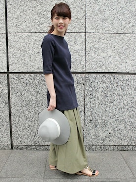 「Noble（ノーブル）のアイテム（Tシャツ/カットソー）」を使った、AYAさん（レディース・160cm）の春コーディネート