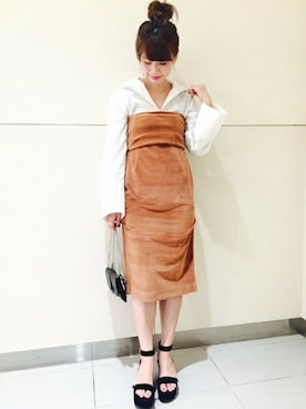 「テラコッタ」｜AYAさん（レディース・160cm）の秋コーディネート