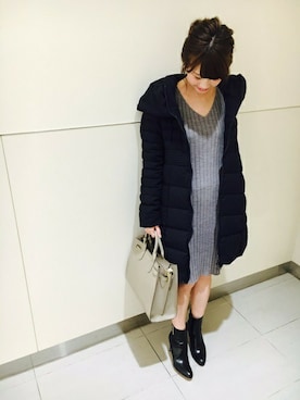 「TATRAS」｜「アイテム（ワンピース/ドレス）」を使った、AYAさん（レディース・160cm）の秋コーディネート