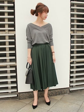 「Vネック」｜AYAさん（レディース・160cm）の秋コーディネート