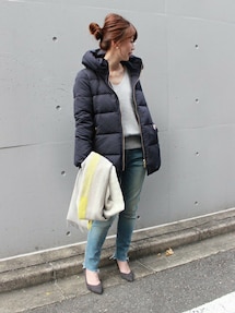 Noble（ノーブル）の「エステルファイユミドルダウンコート◇（ダウン