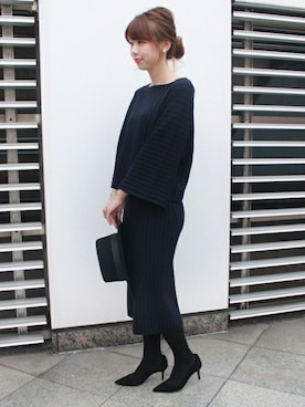 「ニットアップ」｜AYAさん（レディース・160cm）の秋コーディネート