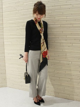 「black」｜AYAさん（レディース・160cm）の秋コーディネート