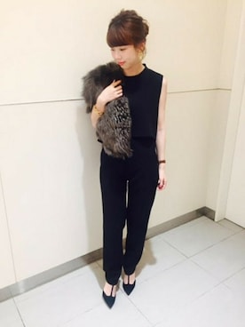 「Noble（ノーブル）のアイテム（その他パンツ）」を使った、AYAさん（レディース・160cm）の冬コーディネート