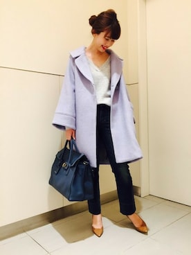 「Noble（ノーブル）のアイテム（その他アウター）」を使った、AYAさん（レディース・160cm）の冬コーディネート