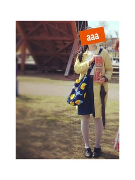 「chambre de charme（シャンブルドゥシャーム）のアイテム（ステンカラーコート）」を使った、baaadさん（レディース・156cm）の夏コーディネート