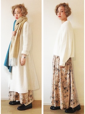 aknさん（レディース・159cm）の冬コーディネート